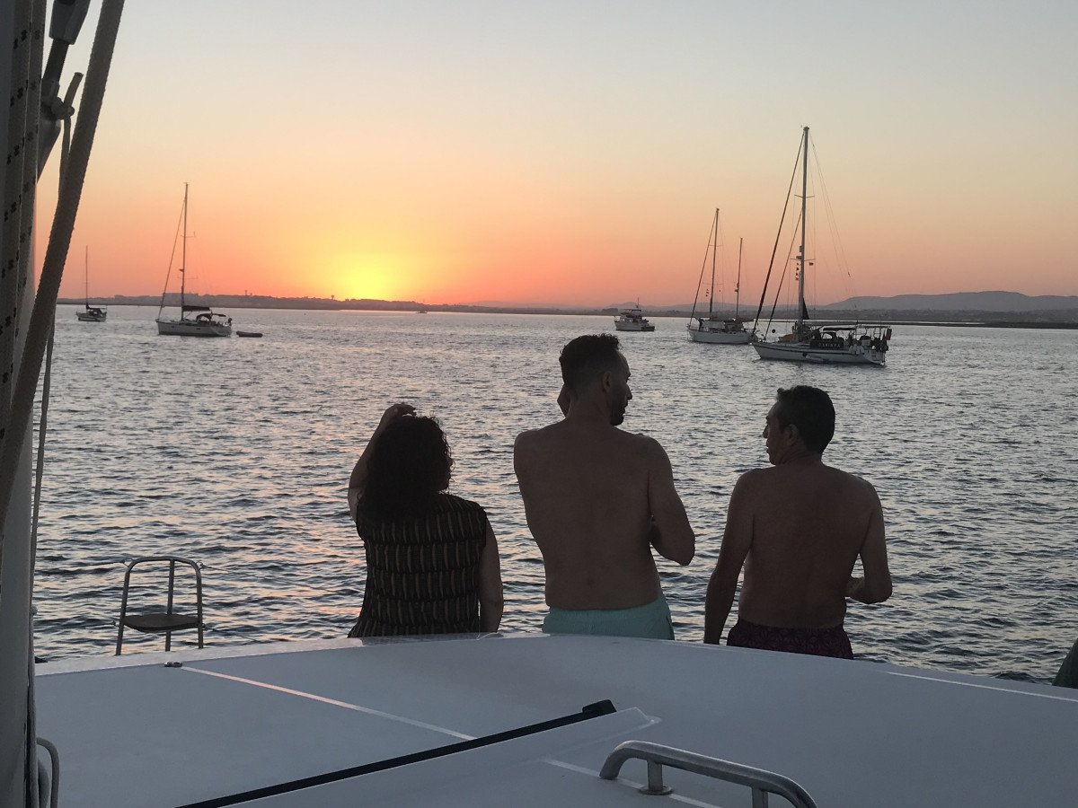 Atlantic Crossing on a Catamaran from Huelva to Panama - dinner on the boat