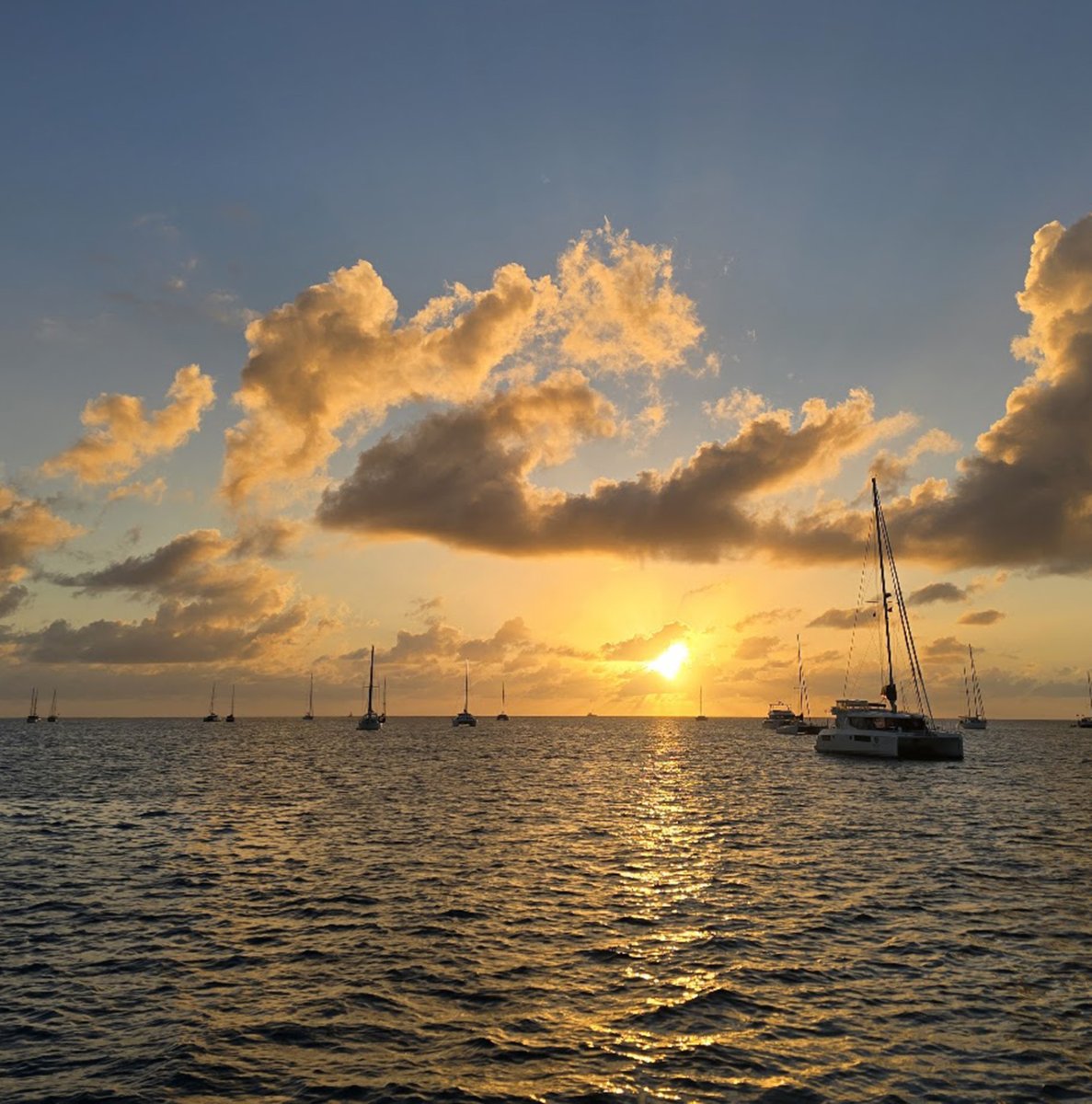 Catamarans on the journey from Valencia to Lanzarote