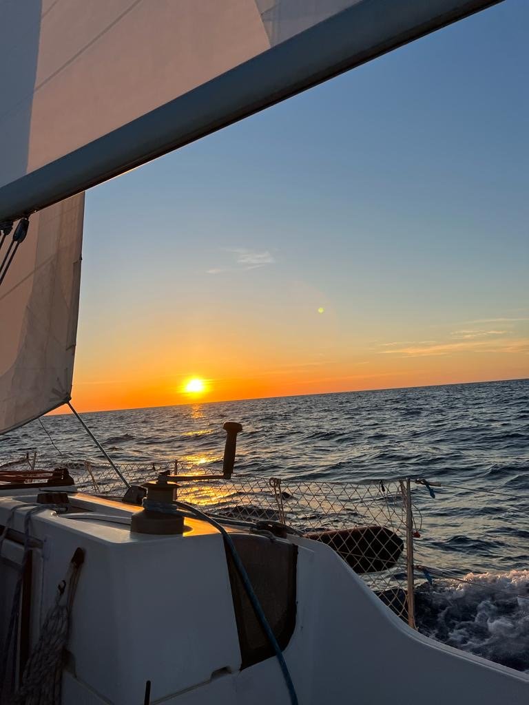 Sailboat navigation at Vilanova's coast