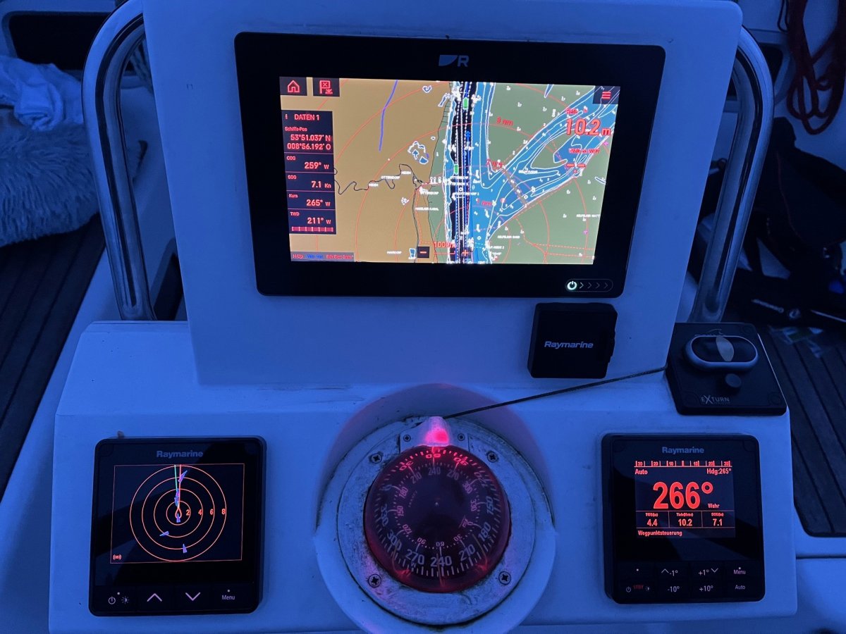 Navigationskurs in der Nordsee