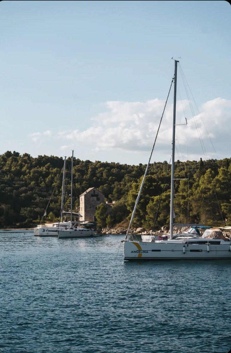 Boat tour along the Croatian coast.
