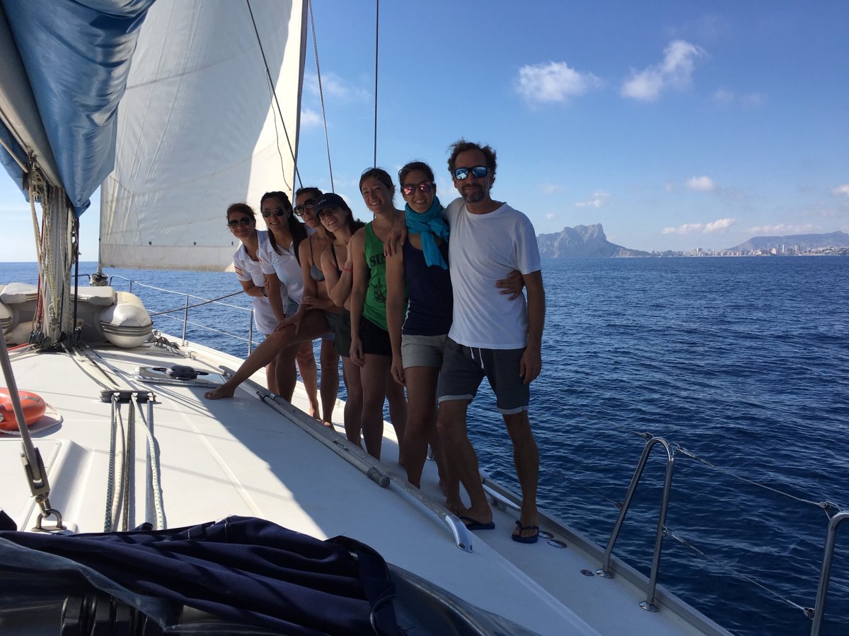 Boat in long navigation PPER training from Denia to Seville.