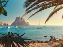 Boat sailing from Menorca to Mallorca