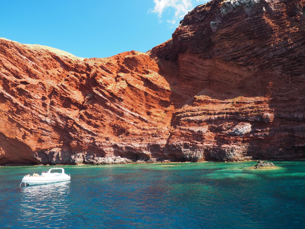 Sailboat navigation course in the Mediterranean
