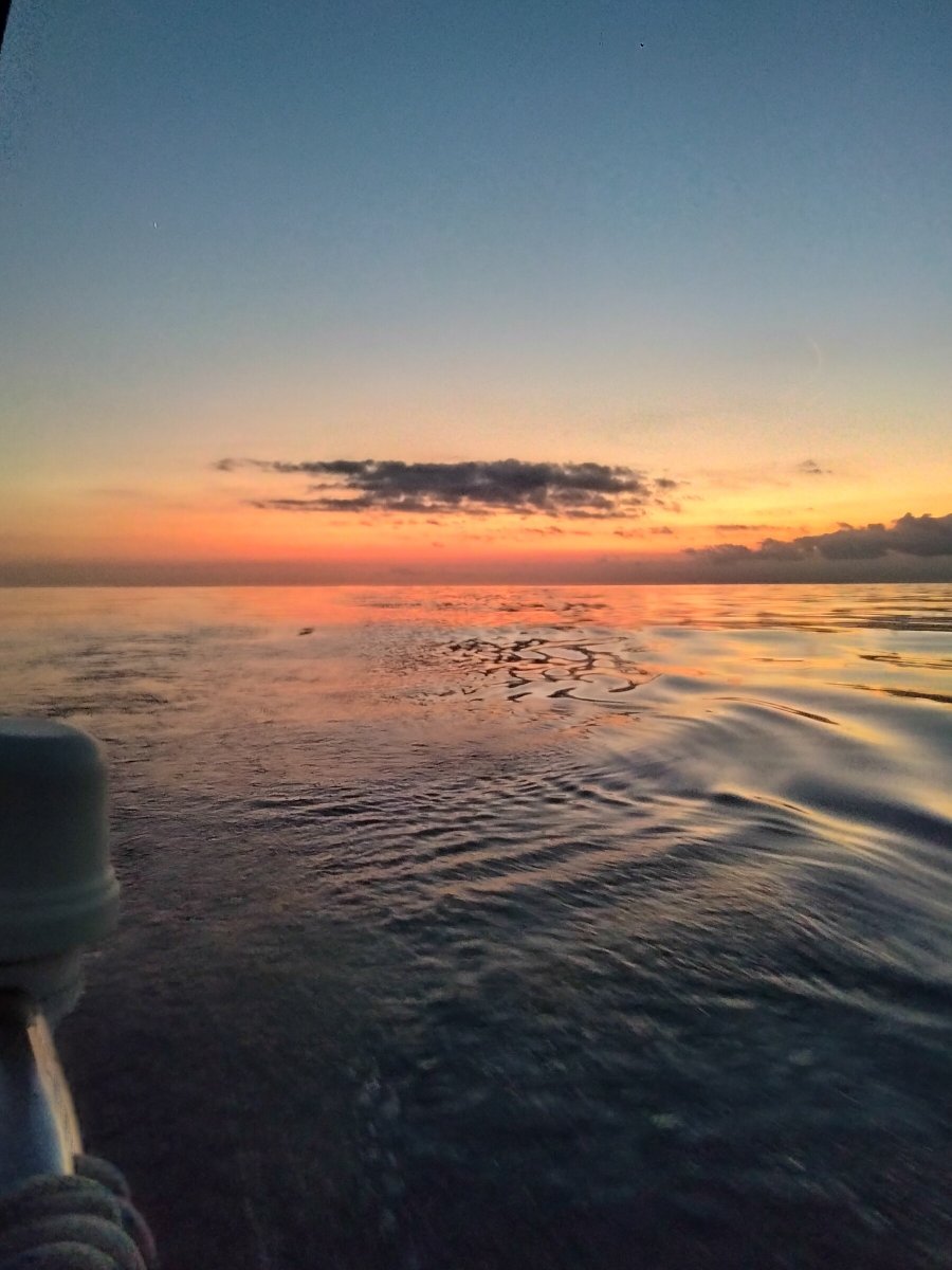 Sailing practice at sea