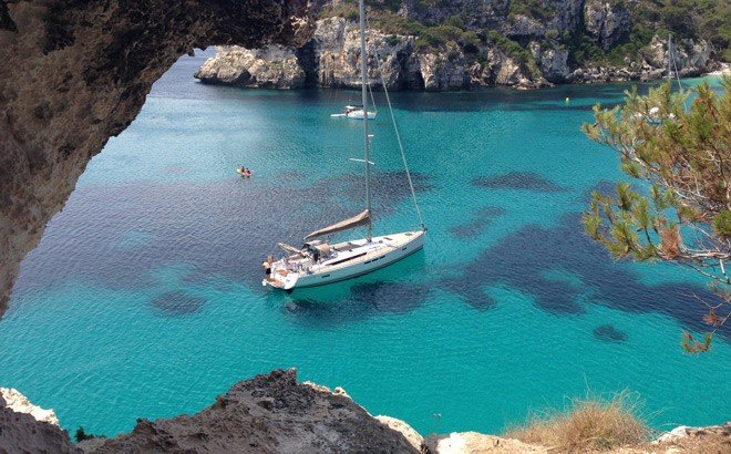 Week on a sailing yacht between Ibiza and Formentera coves