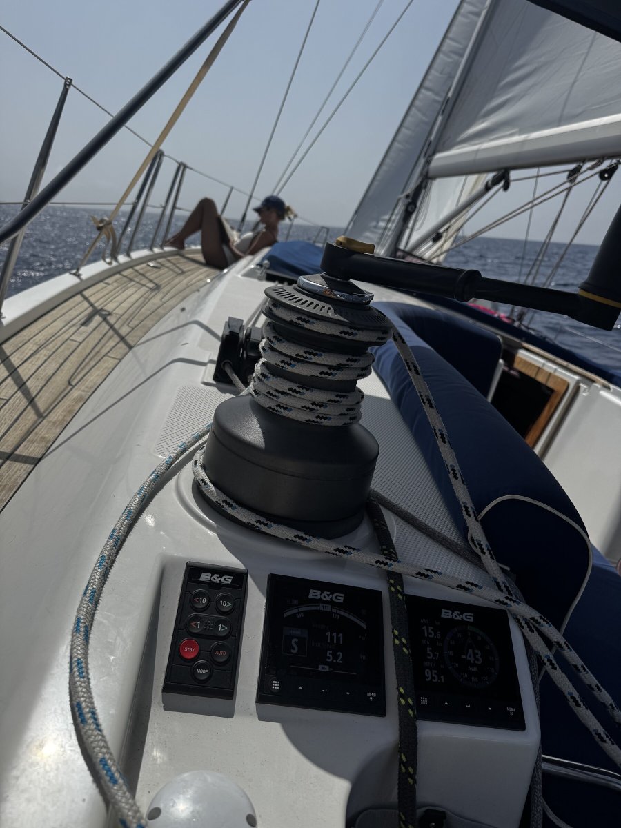 Segelboote in der Bucht von Ibiza