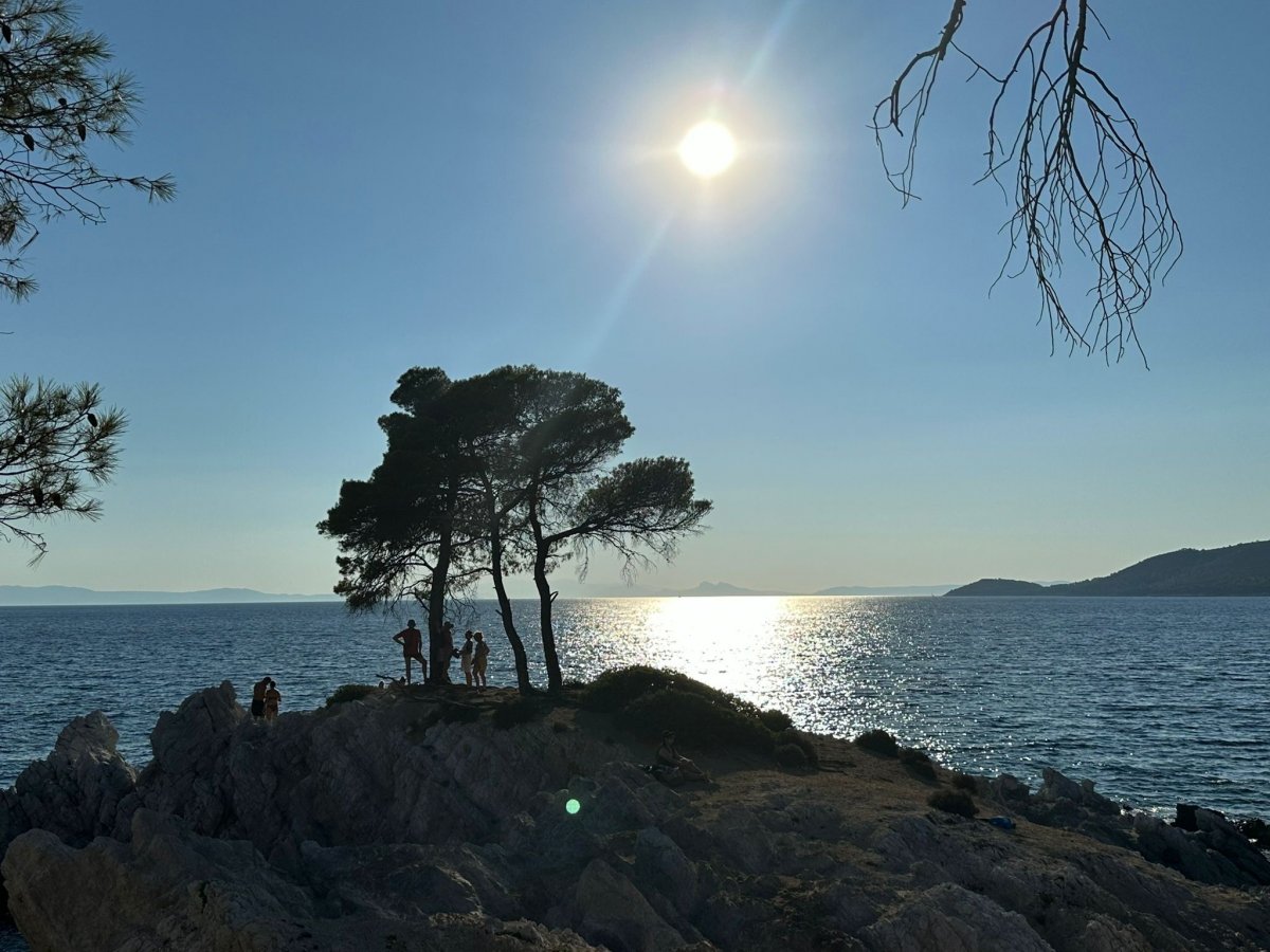 Taking in the view of the Sporades Islands