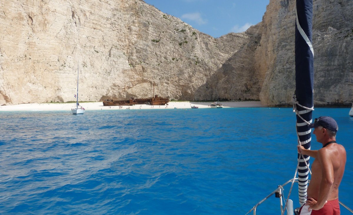 Boat sailing through the beautiful Peloponnese