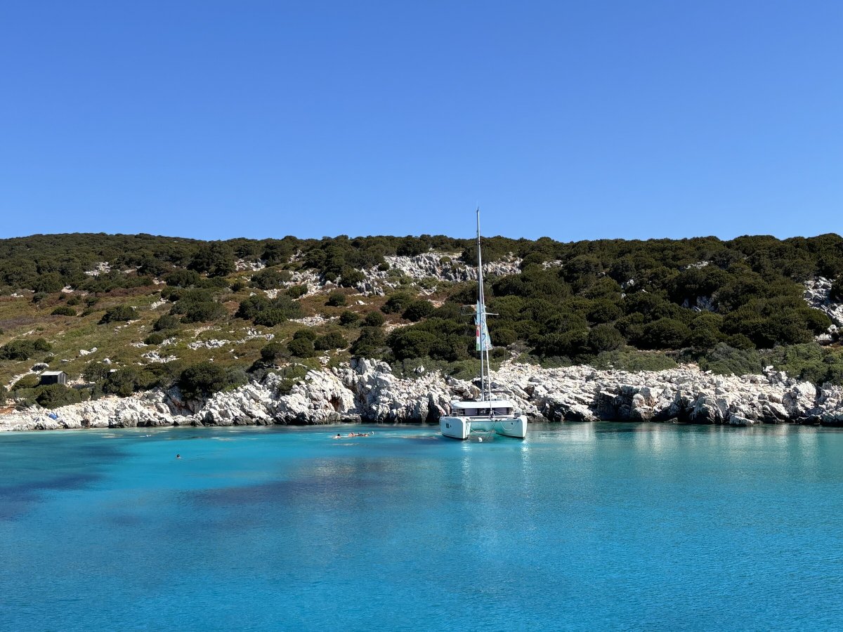 Taking in the view of the Sporades Islands