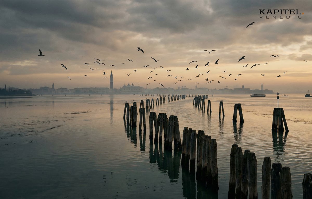 Sailing on the peaceful waters of Venice.