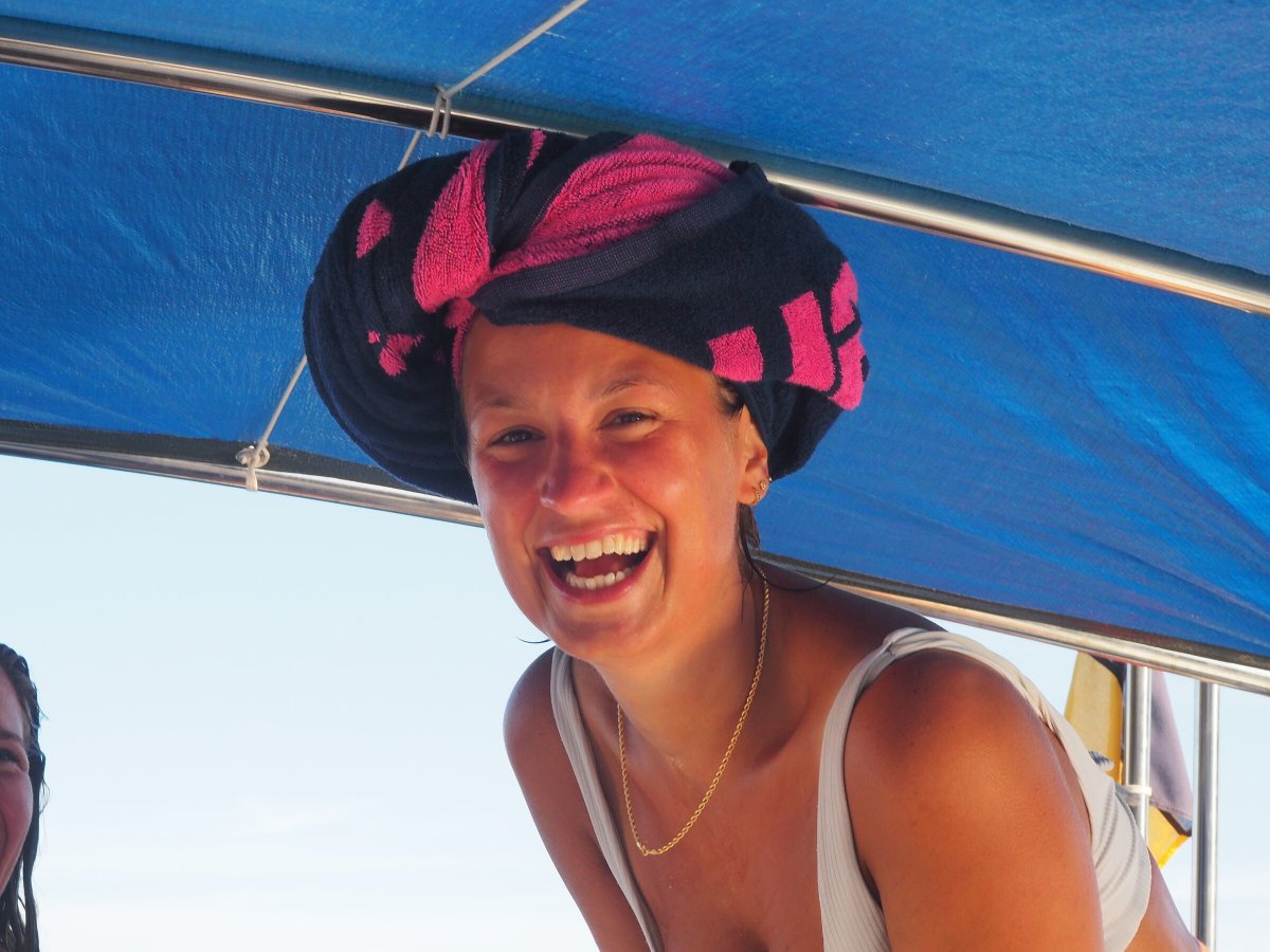 Sailboat navigation course in the Mediterranean