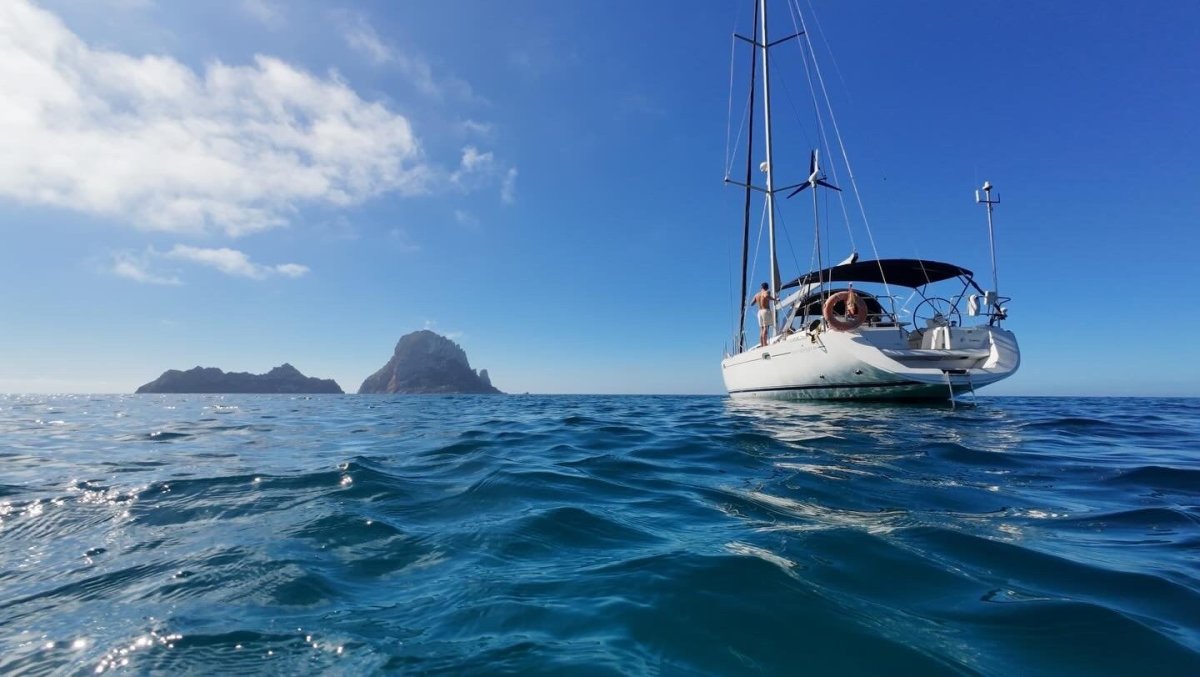 Explore the beaches and coves of Ibiza on a sailing trip.