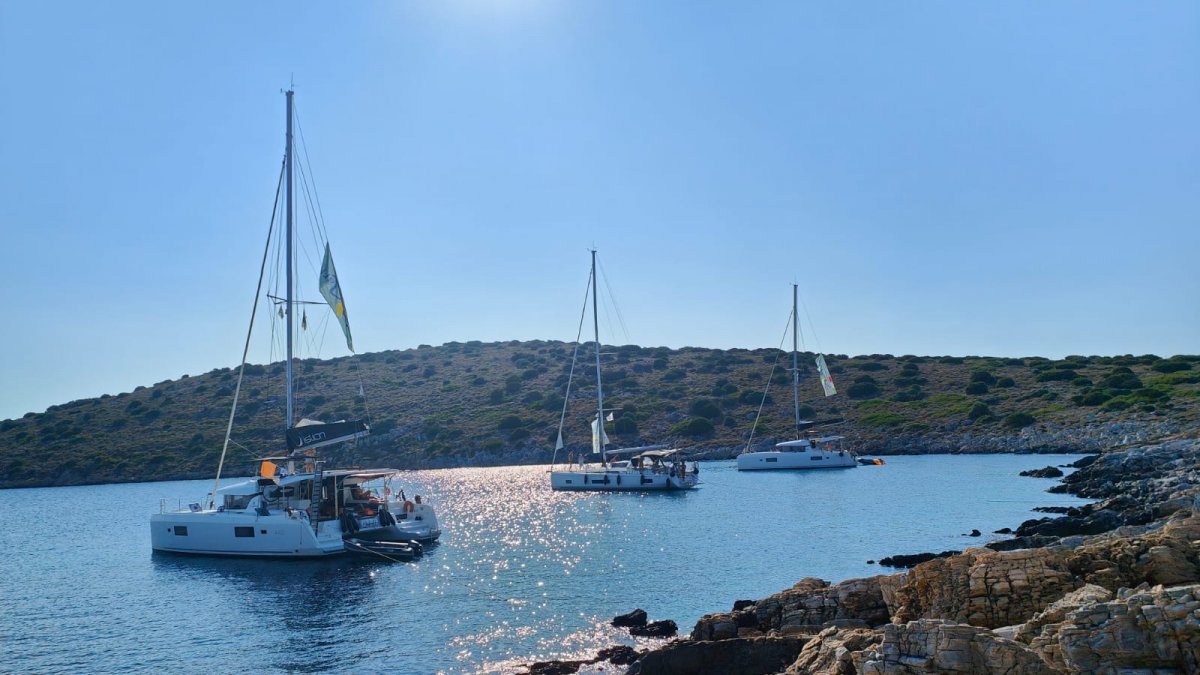 Taking in the view of the Sporades Islands