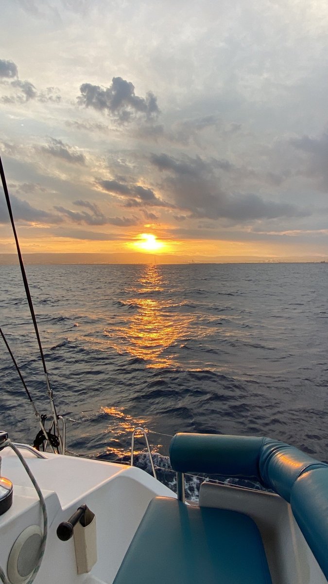 Navigation course on the Atlantic