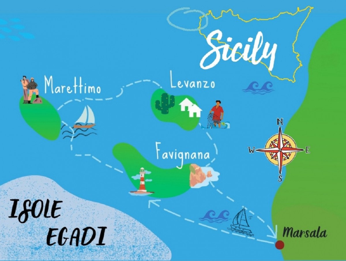 Sailing trip to the Egadi Islands with a professional