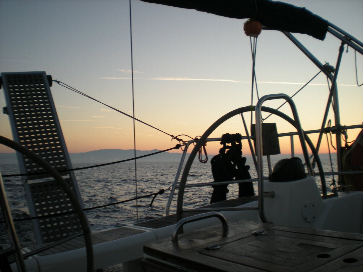 A view of the clear blue waters of the Tuscan Islands