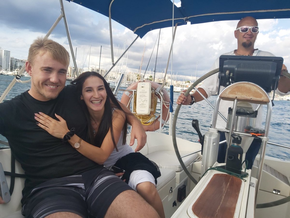 Curso de navegación en velero por la costa de Formentera.