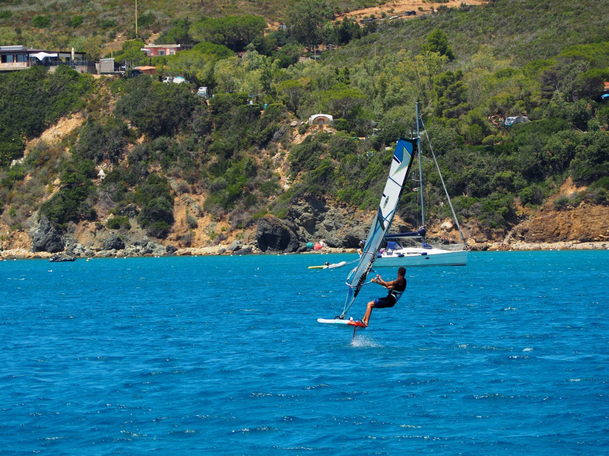 Students enjoying a sailing navigation course