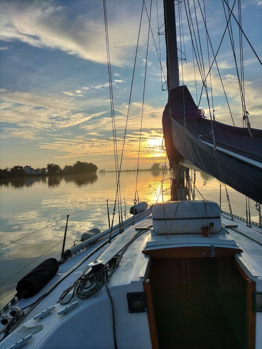 A panoramic view of the Almeria coast from a sailboat