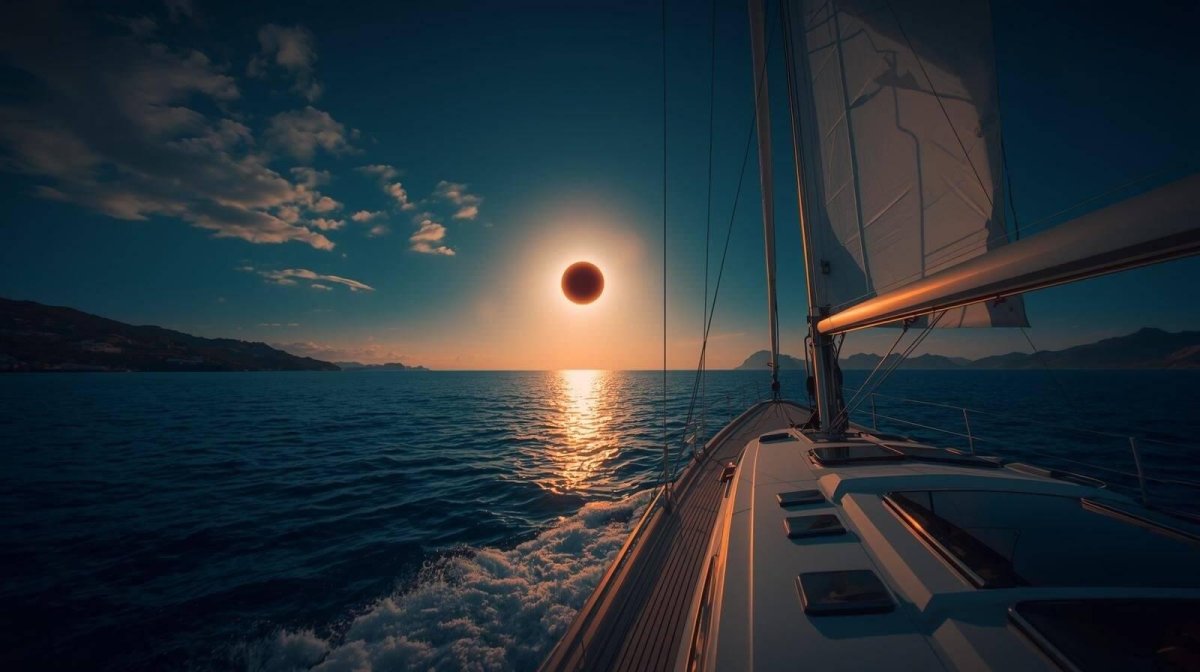 Navega al Delta del Ebro en velero durante un eclipse