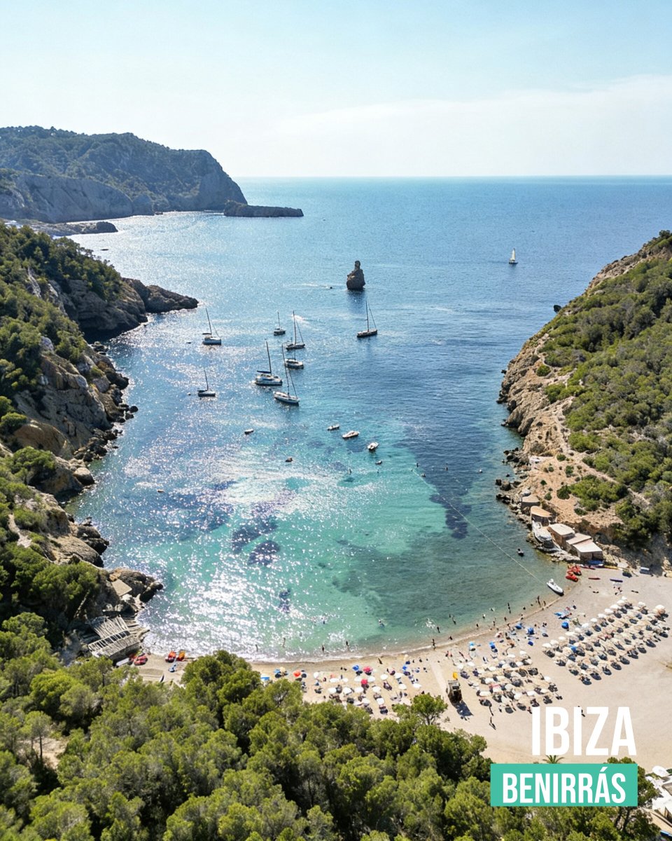 Sailing through Ibiza in a catamaran
