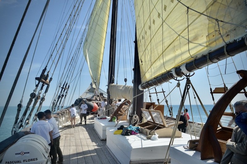 Viaje en barco desde el festival de Brixham a Cherburgo