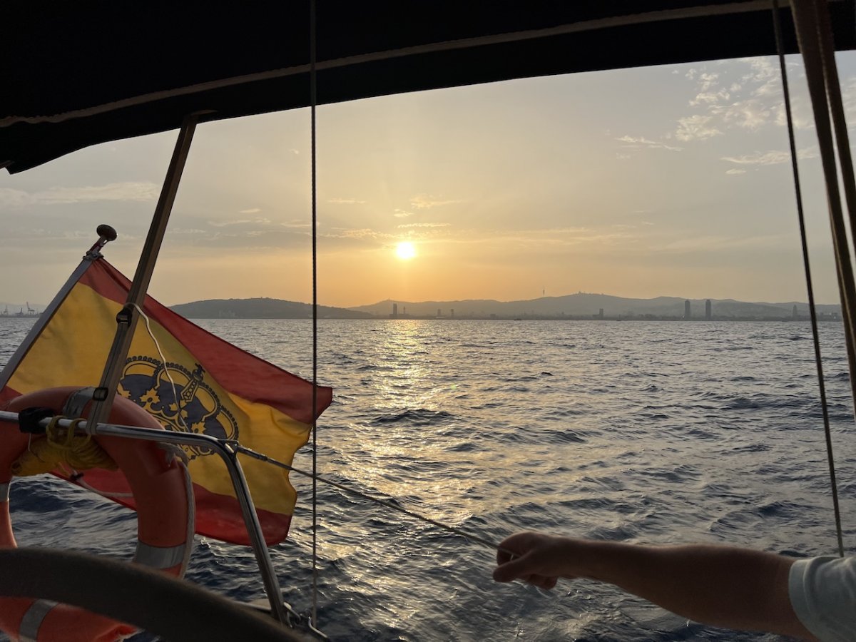 Sail flight in Barcelona