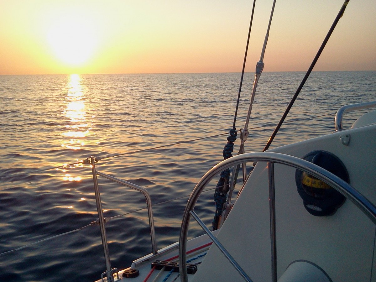 Catamaran on the sea