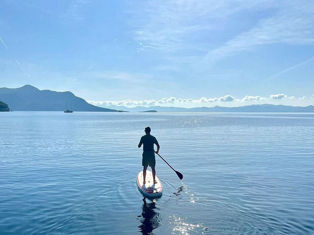 Sunset sailing along the Dalmatian coast