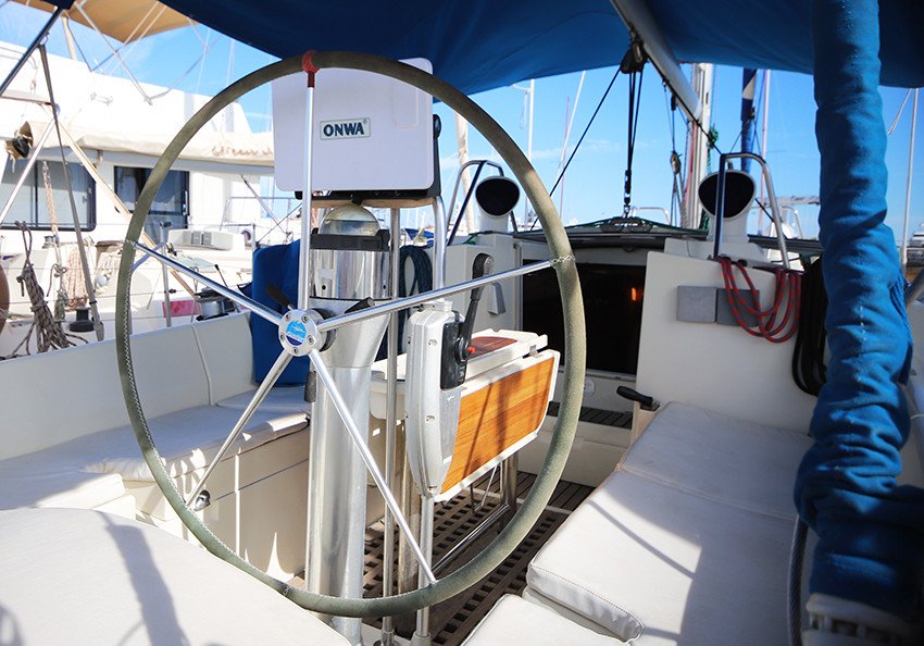 Sailboat navigation course along Mallorca's coast.