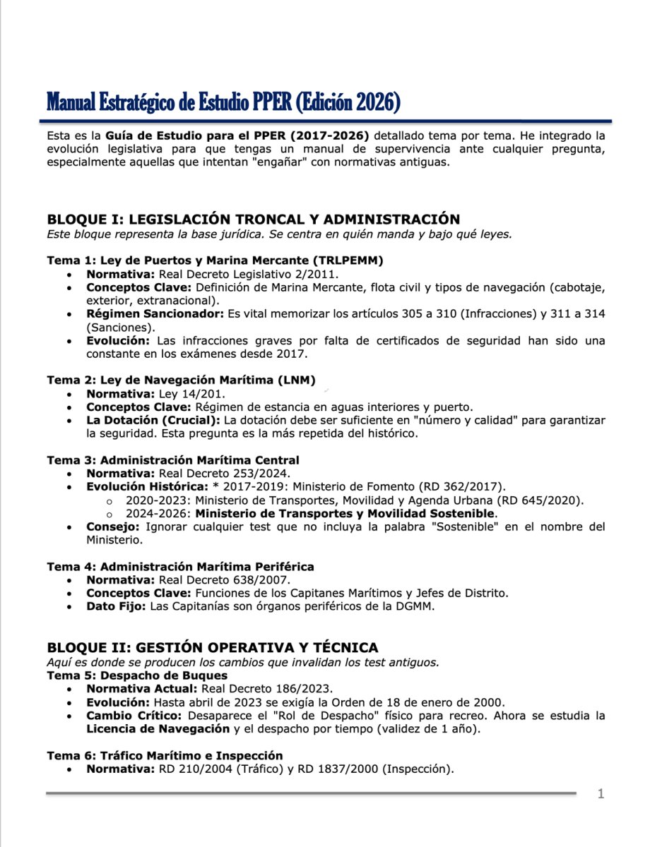 Curso online del PPER (Temario Actualizado Examen 18 Abril 2026)