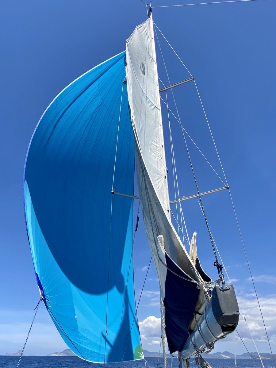 Sailboat sailing in the Mediterranean