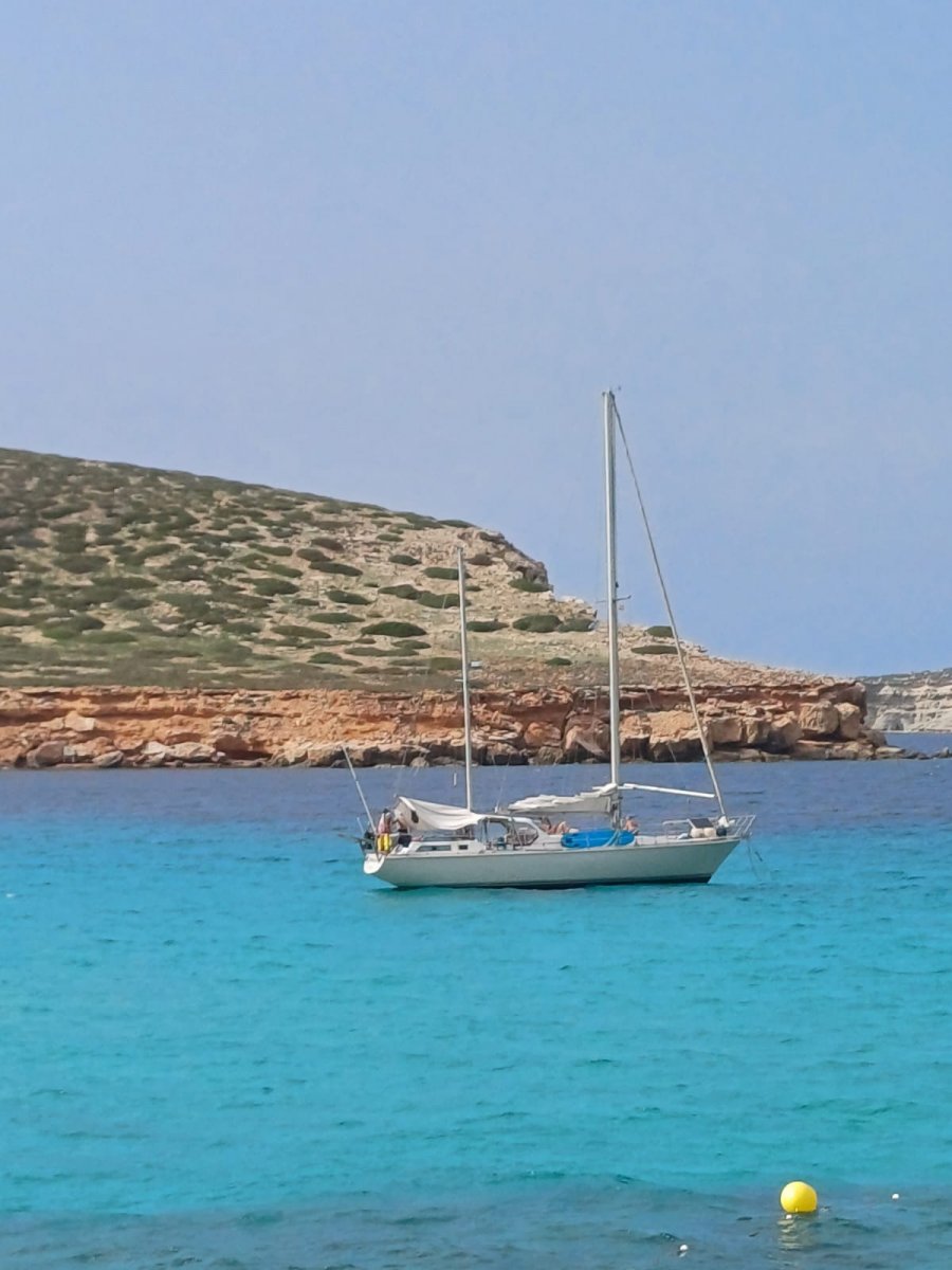 Vista aerea delle isole di Ibiza e Formentera
