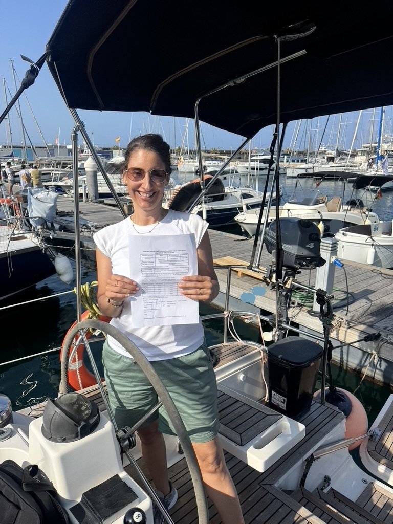 Yacht navigation course in the Mediterranean