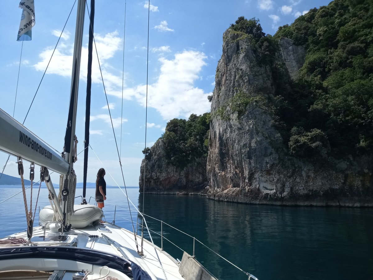 Bootsfahrt und Klettern in Kroatien