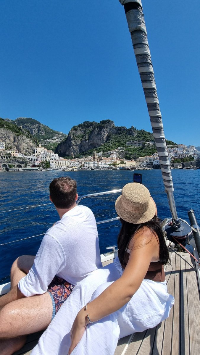 Enjoying the view from the sea of the surrounding mountains