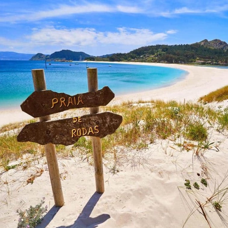 The crystal-clear waters of the Cíes Islands