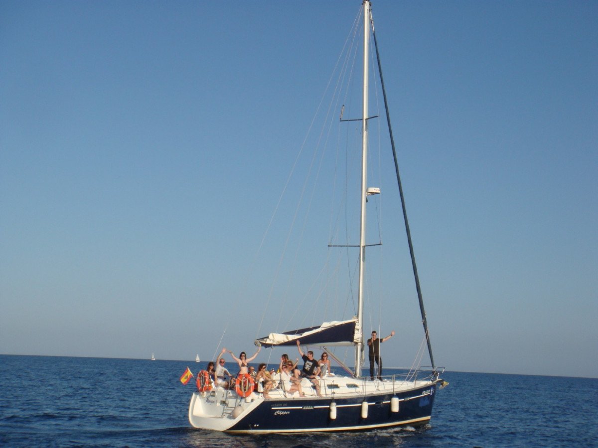 Sailing Boat on the Coast of Menorca