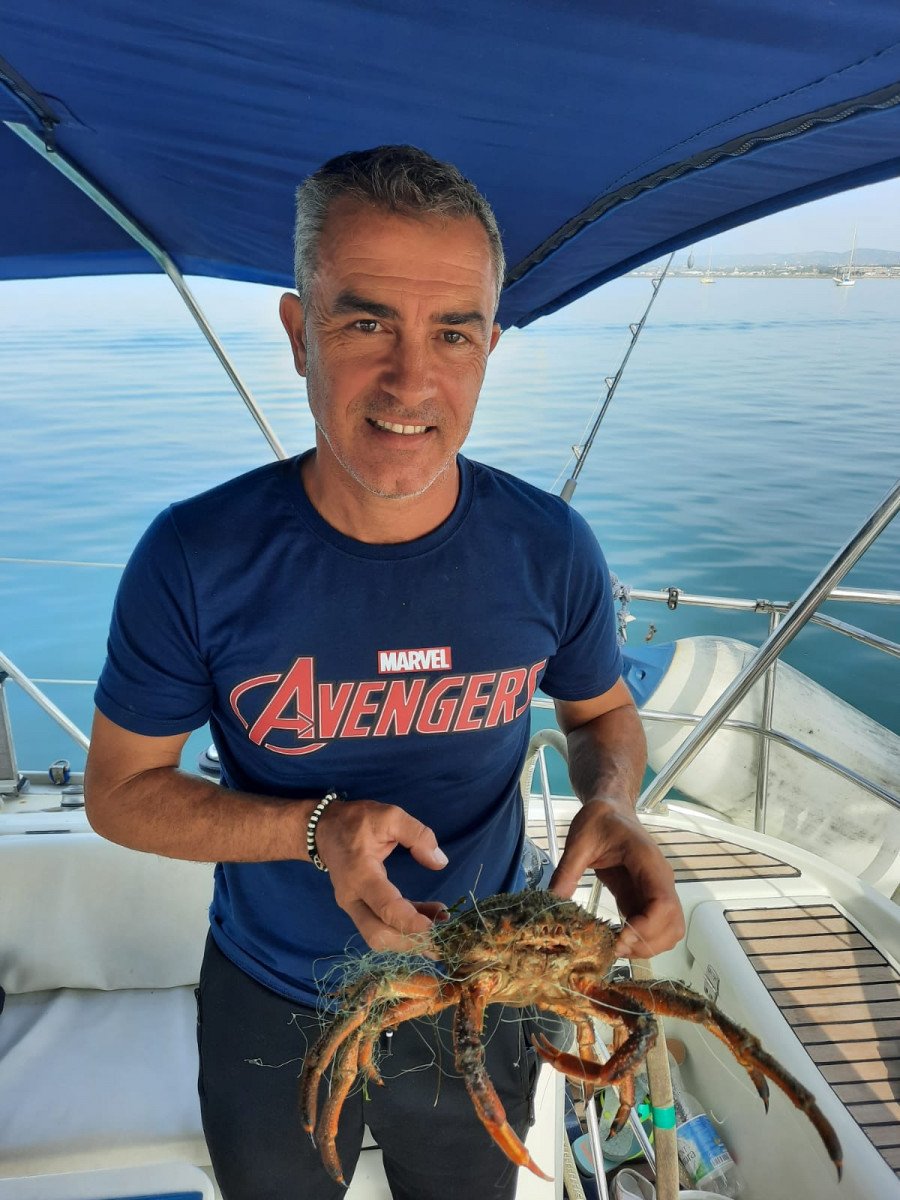 Enjoying the sun on a boat trip from Ibiza