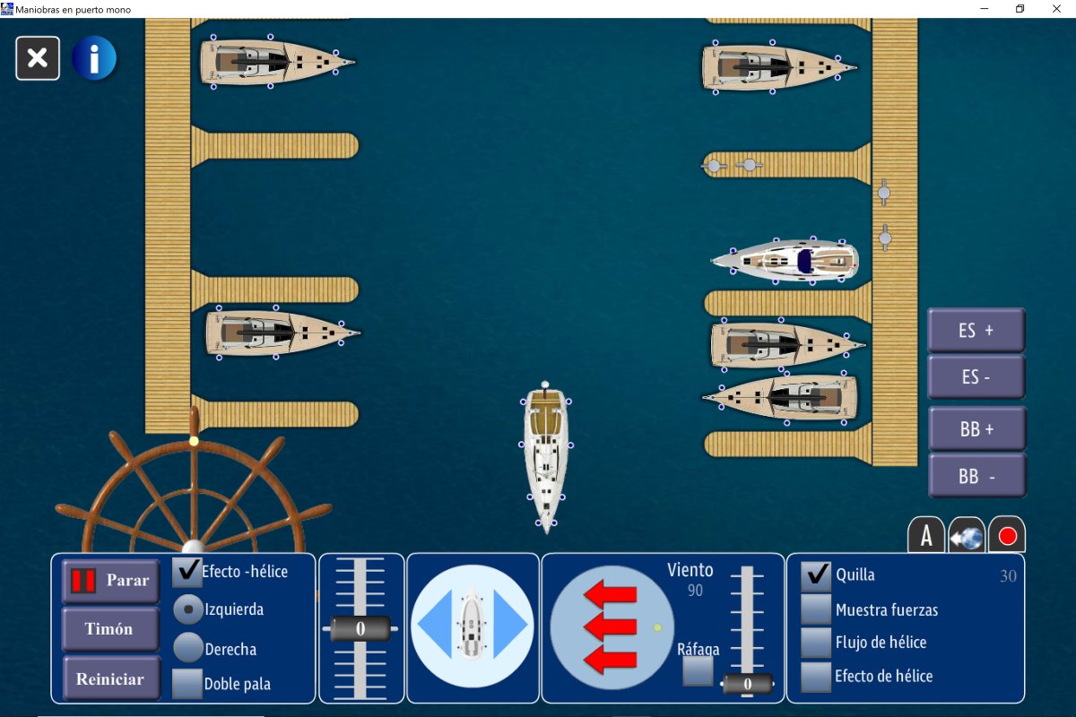 Estudiantes practicando amarres en el puerto de Huelva