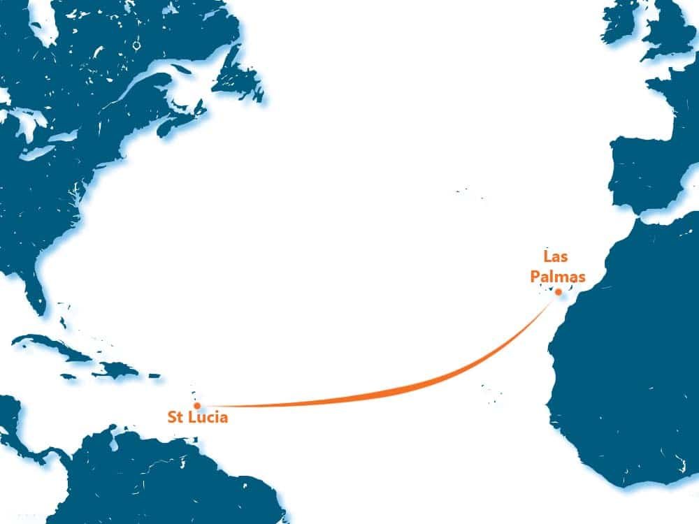 Transatlantic ARC crossing from Canary Islands to the Caribbean