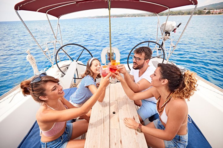 Crews on a shared sailboat trip