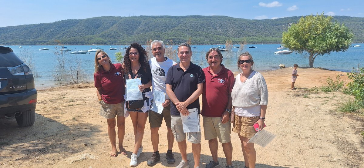 Ausbildung für Flusspiloten im Entrepeñas-Stausee