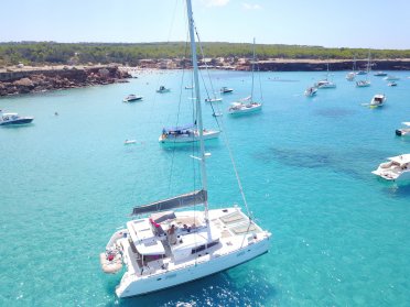 Noleggio settimanale Lagoon 450F per 8 persone a Ibiza e Formentera