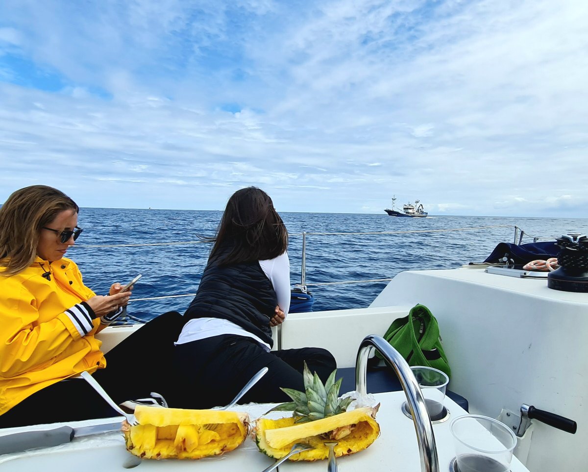 Partenza in barca a vela da Getxo, ormeggio