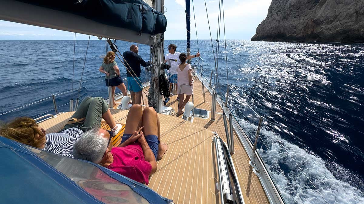 Enjoy panoramic views in the Mediterranean sea