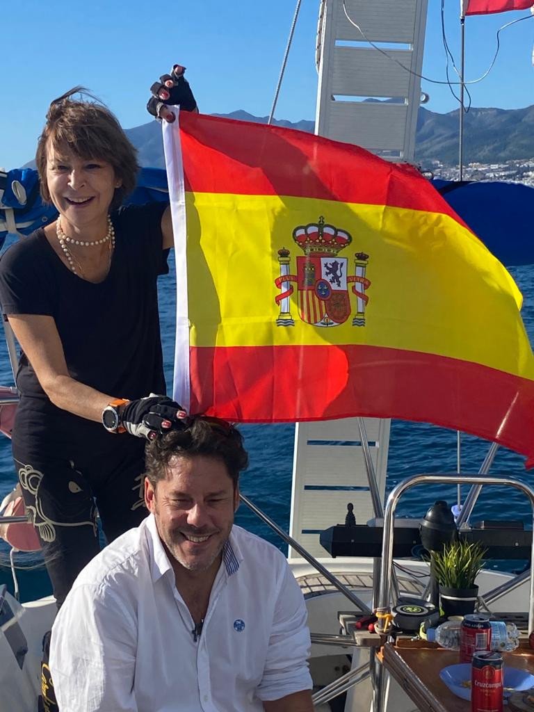 Enjoying sailing on a sunny day