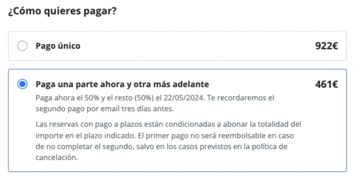 Ofrece facilidades de pago