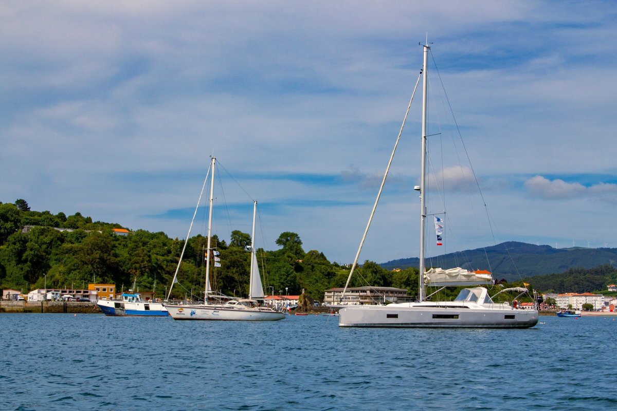 Sailboat journey across the sea
